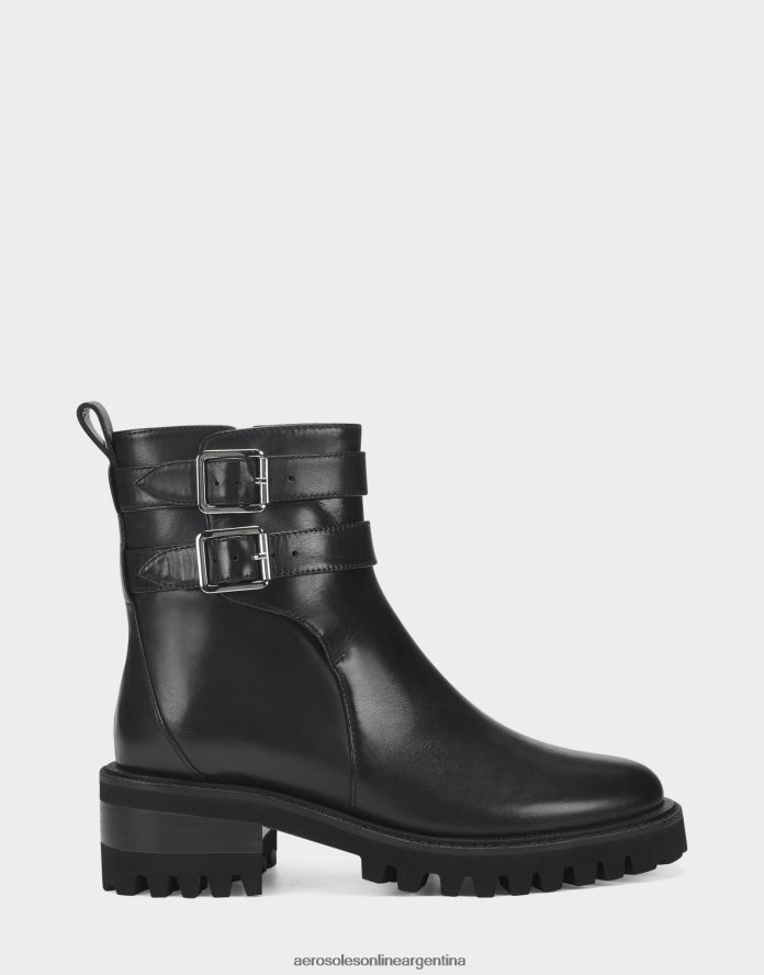 Aerosoles botín de cuero negro | Aerosoles Botas 6JHBTT30 mujer